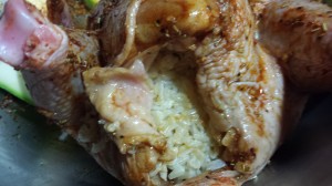 Stuffed-Cornish-Hen-with-white-rice.